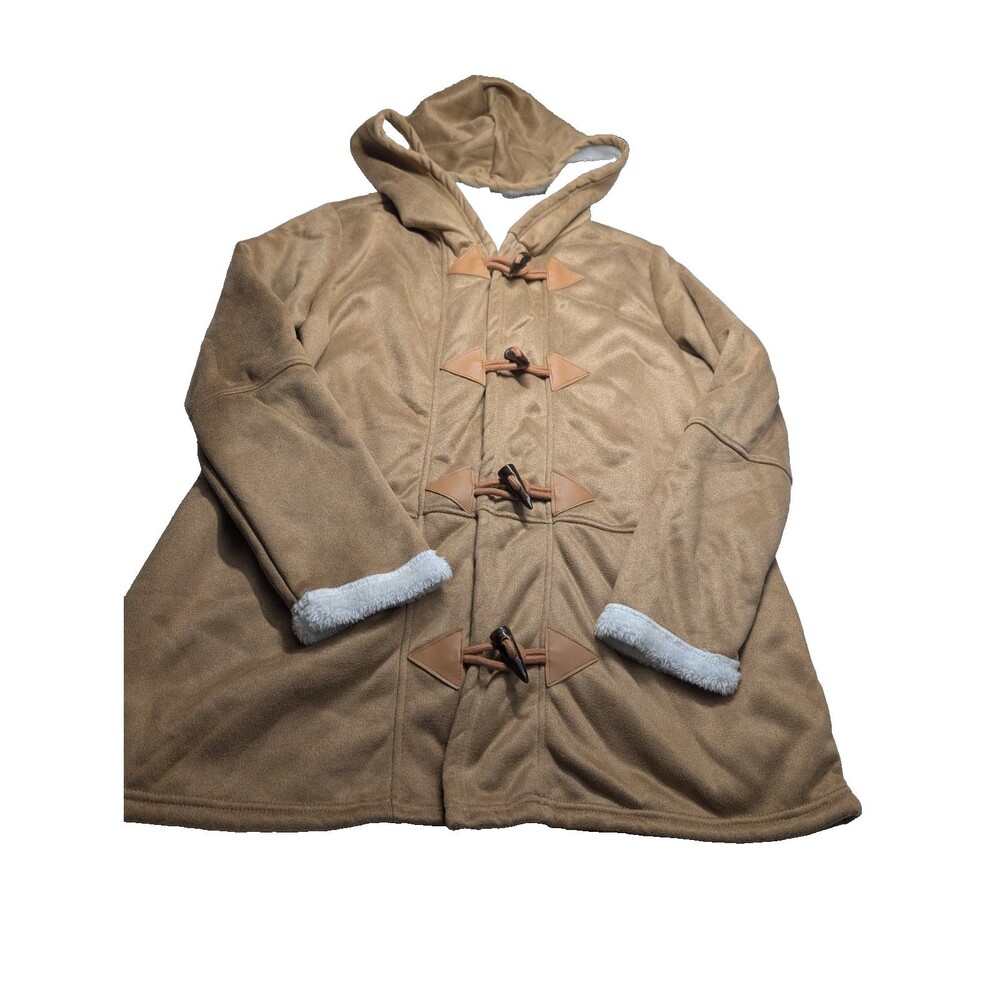 Cozy Brown Hooded Toggle Coat Women's Winter Jacket Warm Outerwear